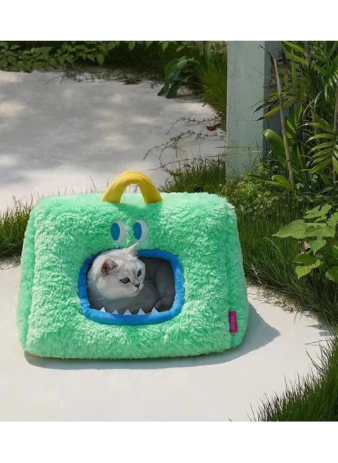 Green Wawa Monster Series Cat Bed 46cm x 46cm x 40cm