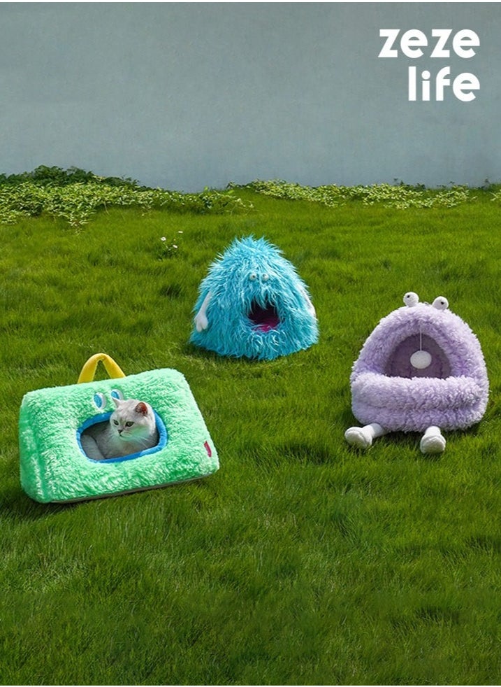 Green Wawa Monster Series Cat Bed 46cm x 46cm x 40cm