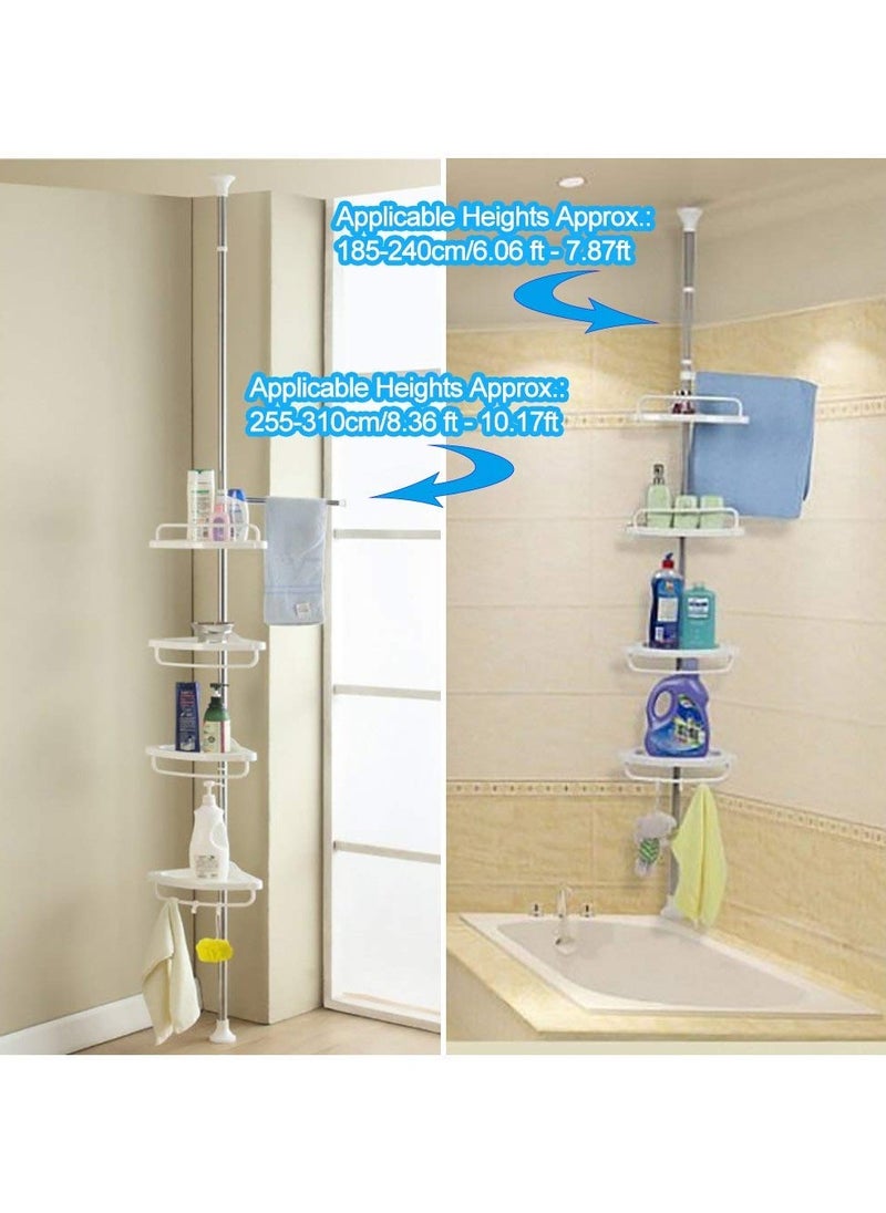 Corner Shelf Bathroom Multi Corner Shelf Bathroom Corner Shelf, 4 Tier Telescopic Stainless Steel Corner Shower Rack