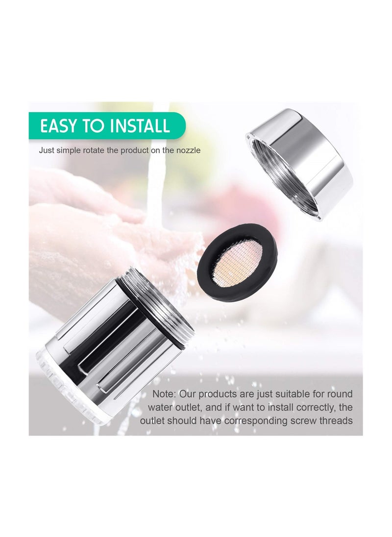 Color Changing Faucet Adapter, 3 Color Change Automatically LED Water Faucet, for Kitchen and Bathroom, Fixed LED Faucet