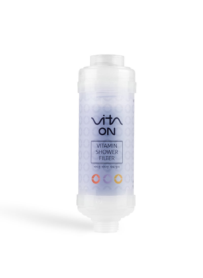 Vita On Korean Vitamin Shower Filter - Skin & Hair Enhancement - Skin Toner - Anti Hair Loss - Prevents Dry Skin - Chlorine & Impurities Removal - Rust Removal - Aromatherapy -  Oud Wood