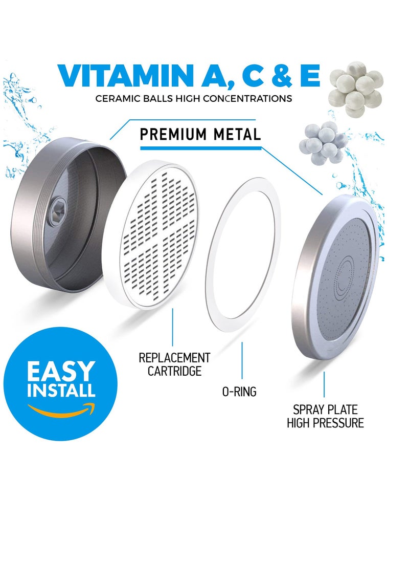 20 Stage Shower Filter Luxury Filtered Head Set for Hard Water Removes Chlorine and Harmful Substances Showerhead High Output