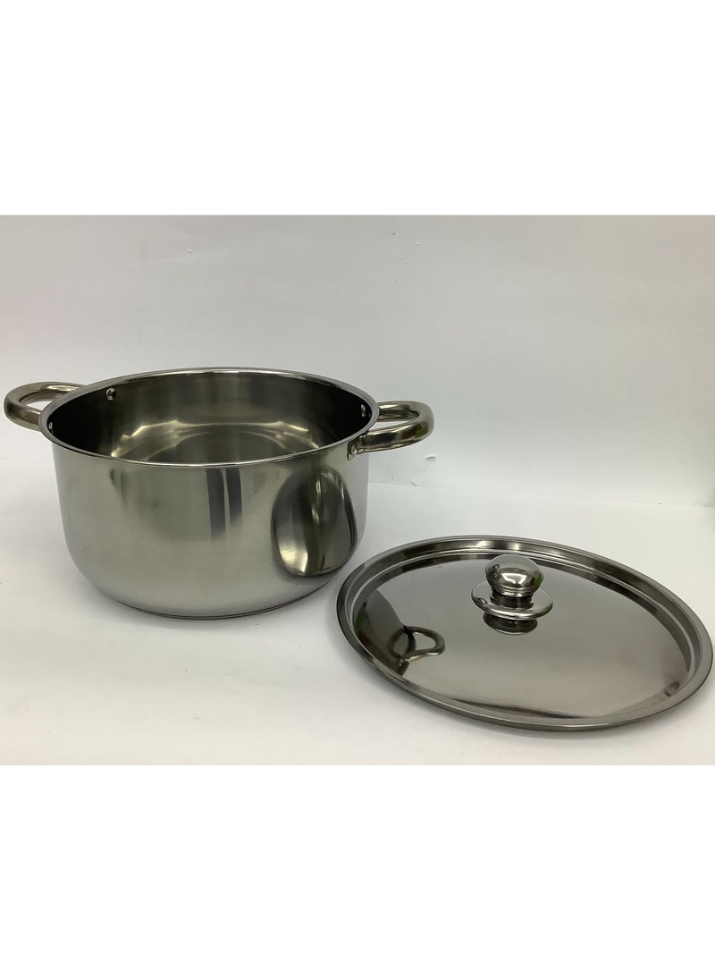 Stainless Steel Cooking Pot with Stainless Steel Cover/Lid - 4 Pieces (20/22/24/26 cm)