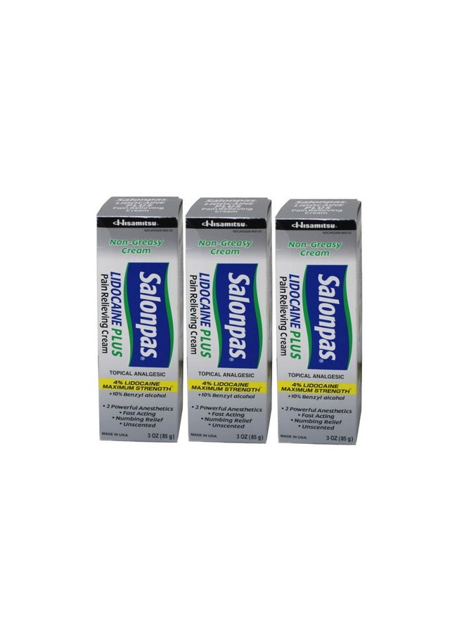 Lidocaine Plus Cream - 3 Oz (Pack Of 3)