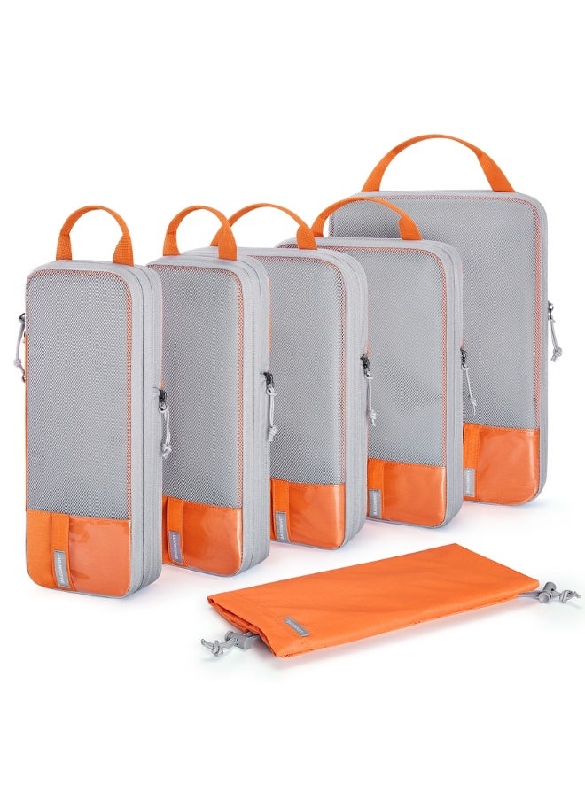 BAGSMART Orange Compression Packing Cubes