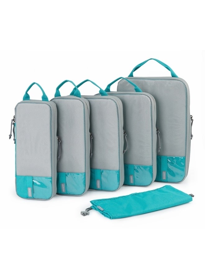 BAGSMART Teal Compression Packing Cubes