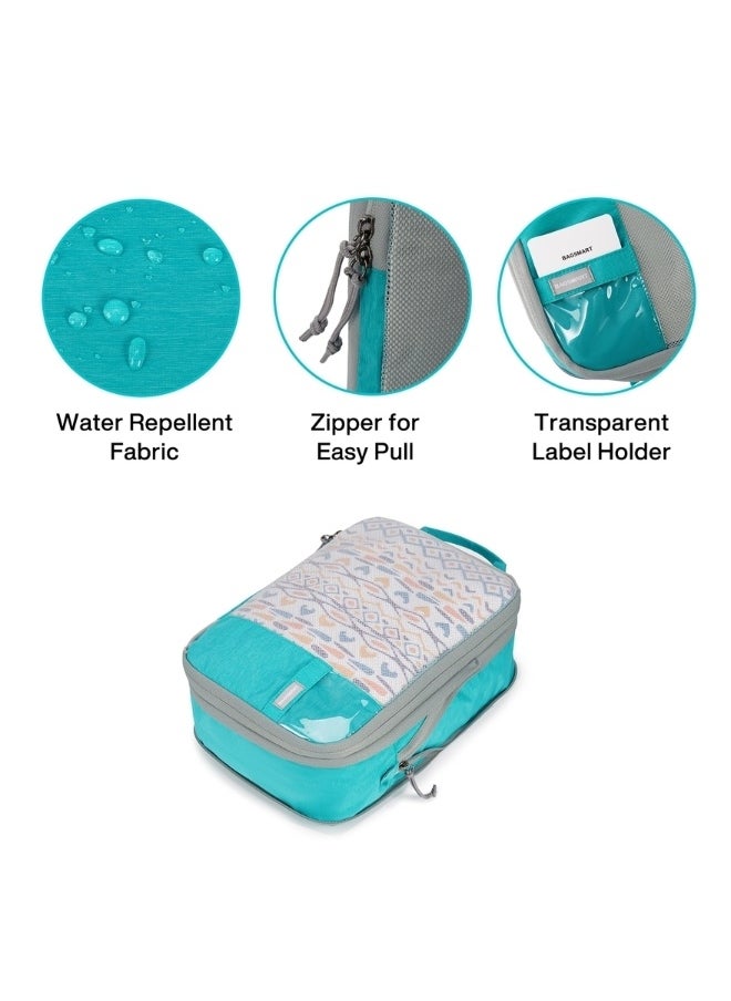 BAGSMART Teal Compression Packing Cubes