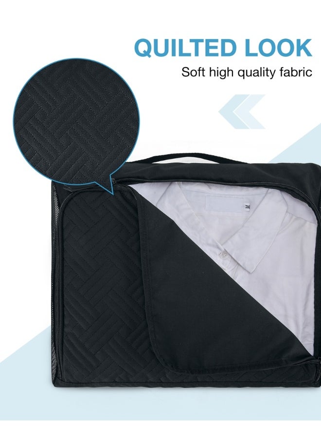 BAGSMART Black 6 PCS Quilted Packing Cubes for Suitcases