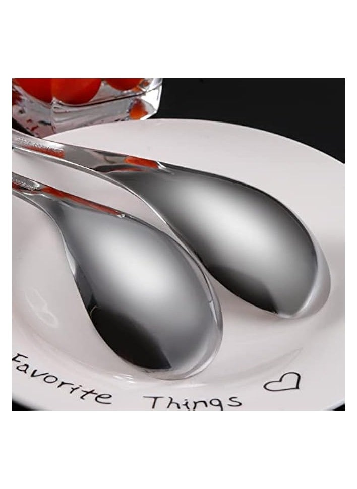 Thick Heavy-weight Soup Spoons, Stainless Steel Soup Spoons, Table Spoons, Set of 4