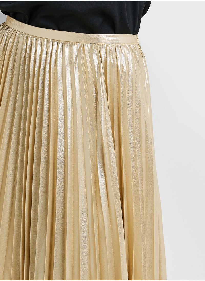 High Waist Plisse Skirt
