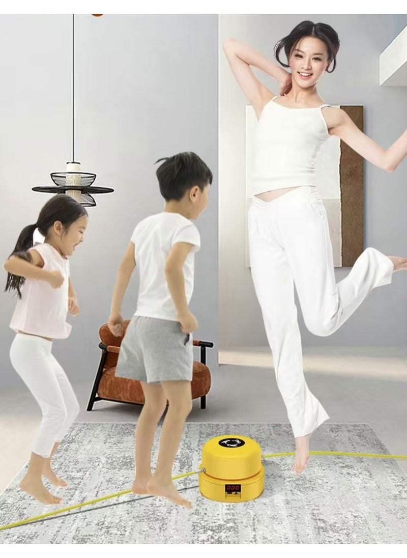 New intelligent skipping rope machine with wireless remote control and 10 adjustable levels for skipping rope sports and family entertainment for multiple people