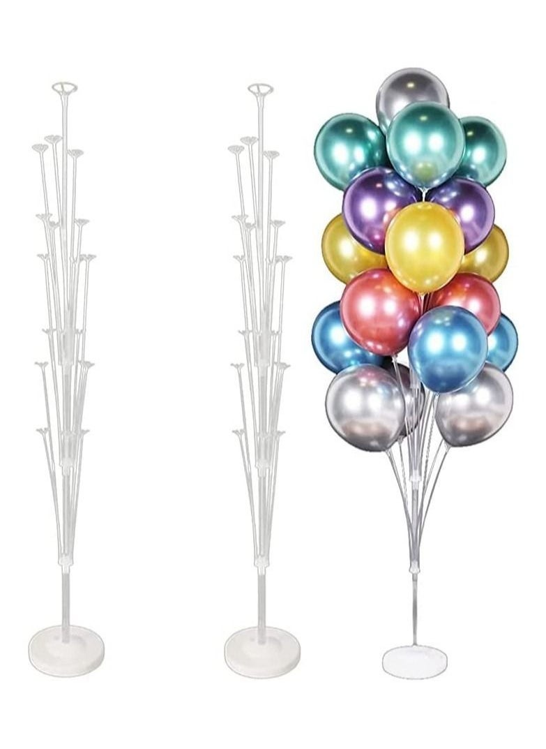 Balloon Holder Kit Column Stand for Birthday Wedding Party Table Decorations Supplies Long stand 140 CMS 2 pcs Balloons not included