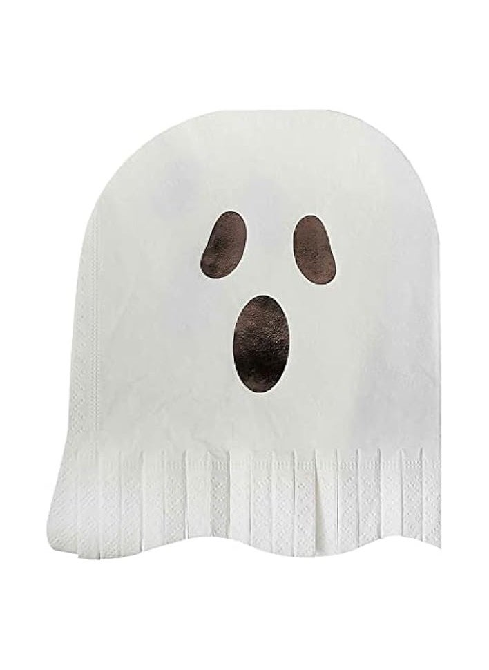 128 Halloween Napkins, White