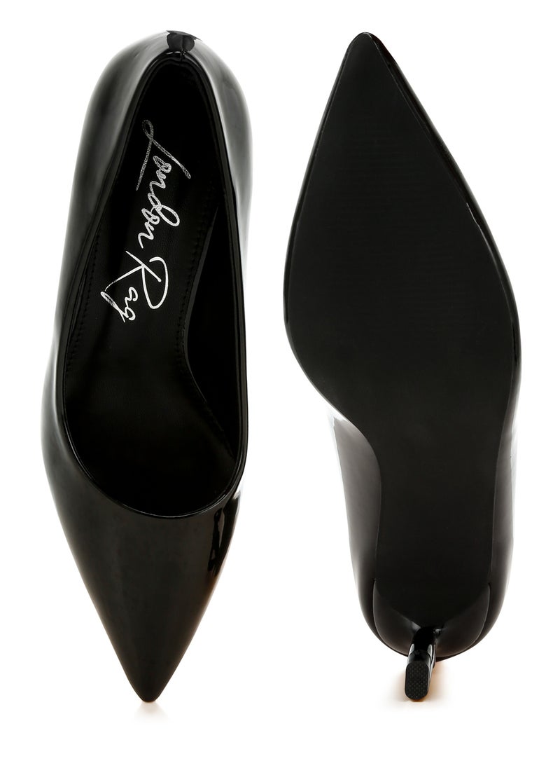 Pointed Toe Fantasy Heel Pumps in Black