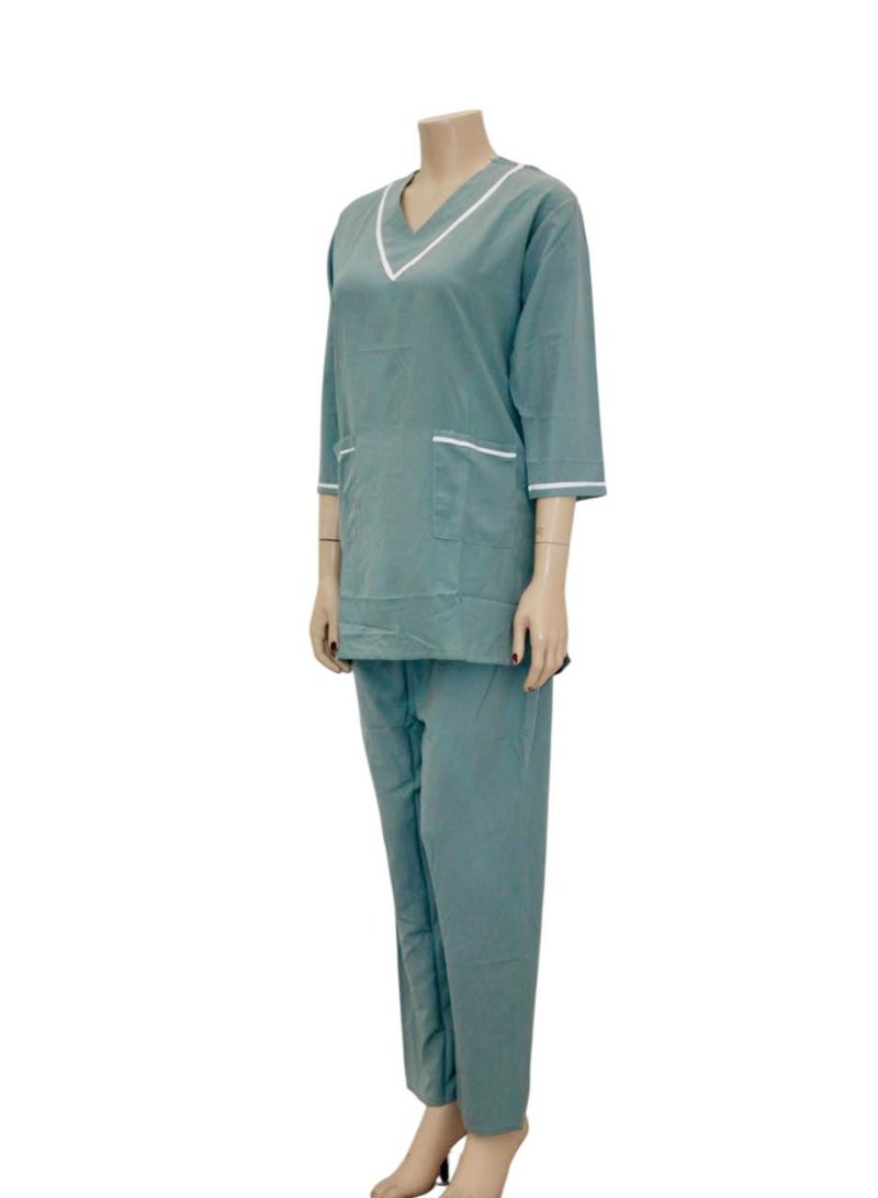 Housemaid Uniform Maid Nanny Scrub Suit 4 piece set