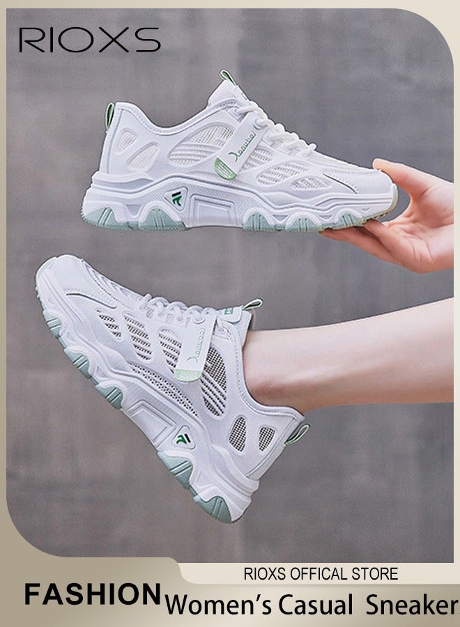 Women's Casual Sports Shoes Mesh Breathable Platform Sneakers Jogging Walking Shoes For Running