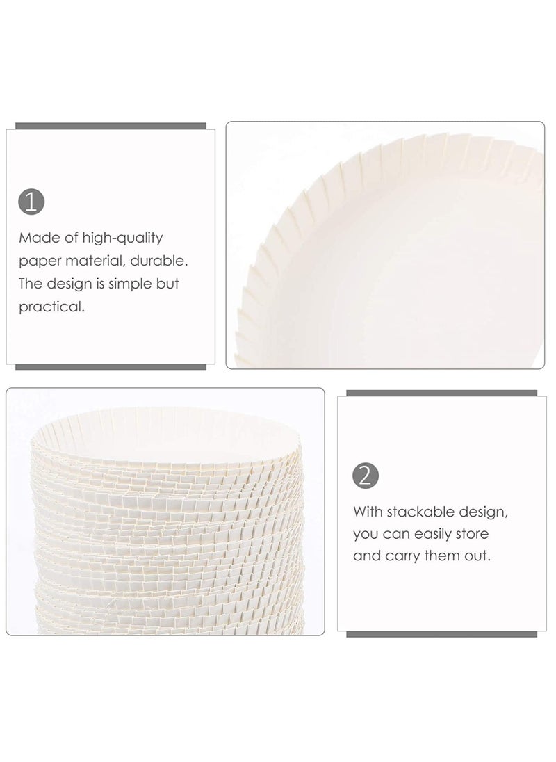100pcs Disposable Paper Cup Covers Coffee Tea Cup Covers Recycled Paper Drinking Cup Lids Covers Perfect for Travel Hotel Coffee Bar Parties Wedding Home Kitchen 7.5 X 7.5cm