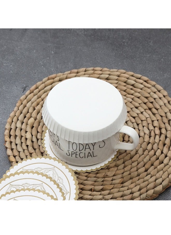 100pcs Disposable Paper Cup Covers