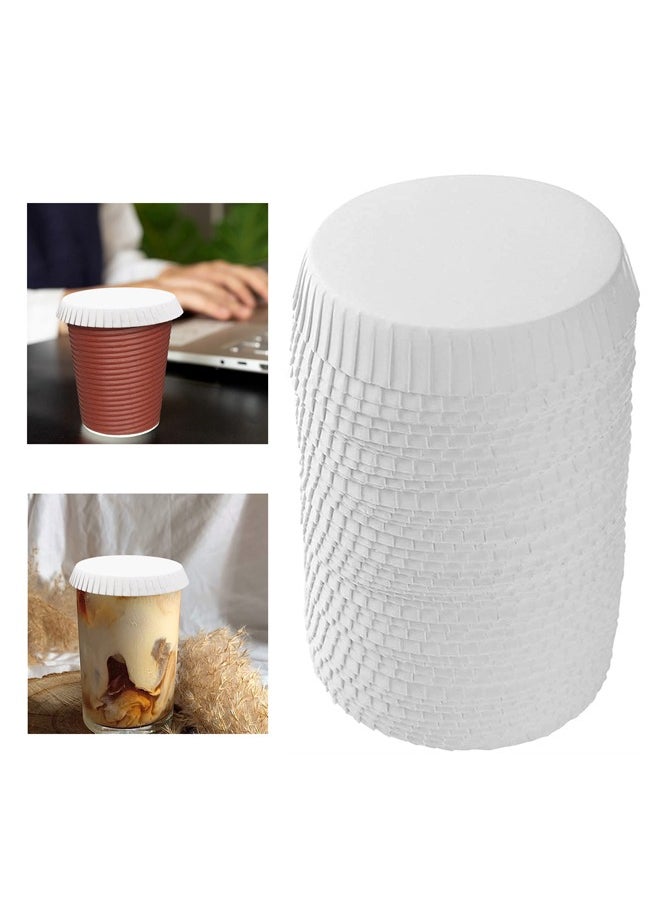 100pcs Disposable Paper Cup Covers