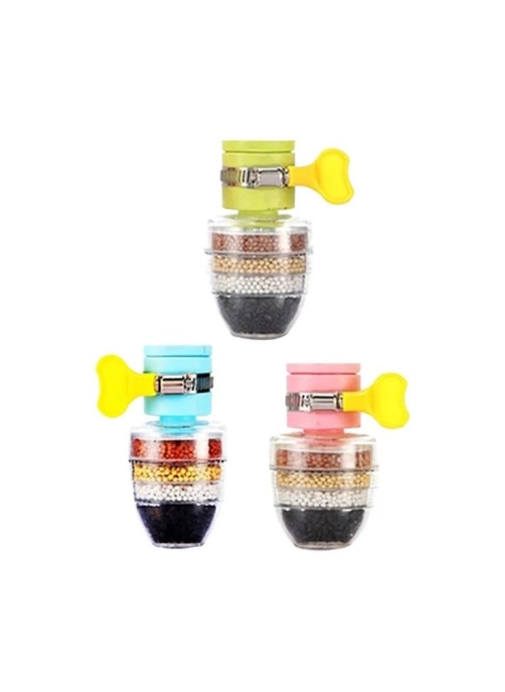 3-Piece 6-Layer Faucet Filter Set