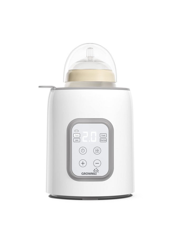 Warmer, Grownsy 8-In-1 Fast Baby Milk Warmer With Timer For Breastmilk Or Formula, Accurate Temperature Control, With Defrost, Sterili-Zing, Keep, Heat Baby Food Jars Function