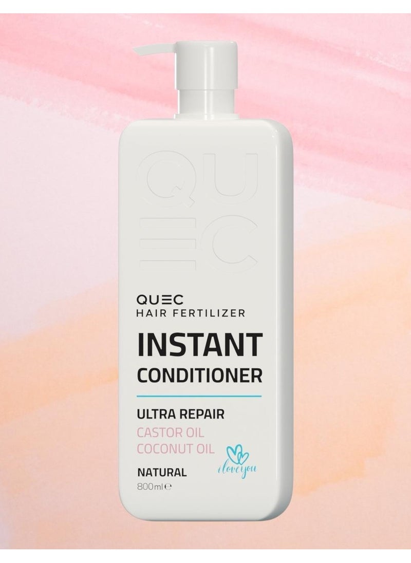 Quec Instant Hair Conditioner Ultra Repair With Castor Oil and Coconut Oil 800ml