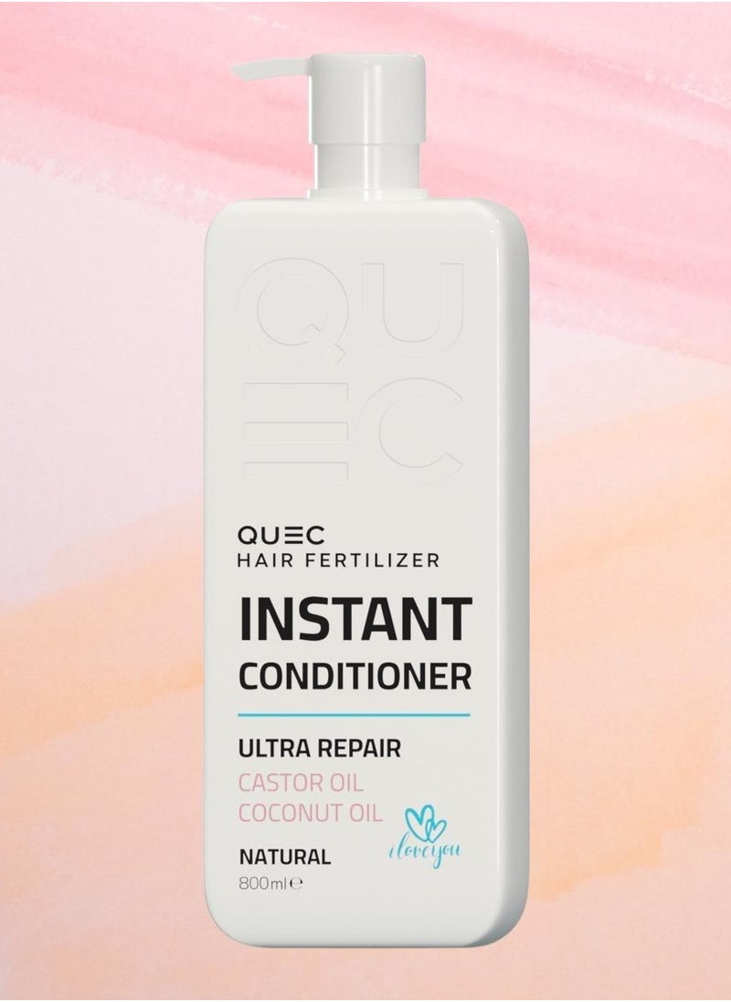 Quec Instant Hair Conditioner Ultra Repair With Castor Oil and Coconut Oil 800ml