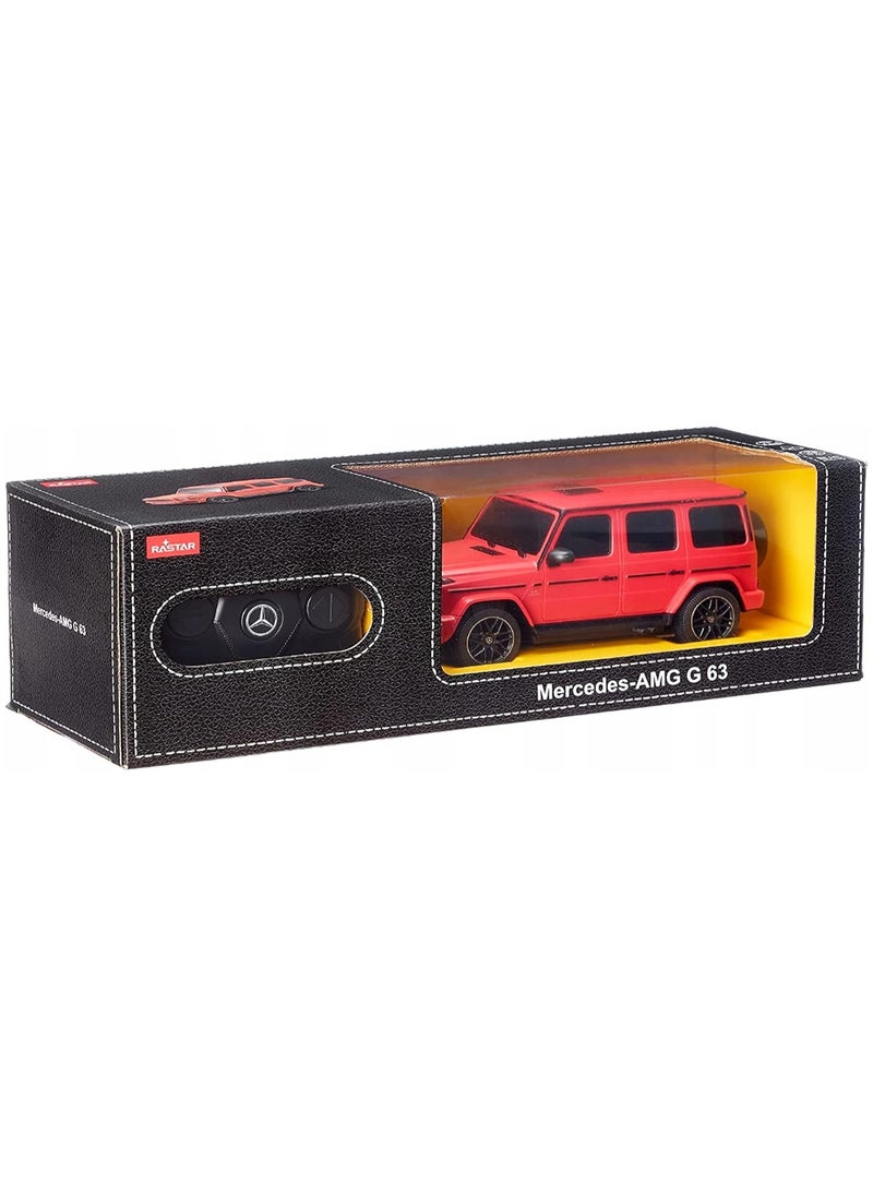 Mercedes-AMG G 63 1:24 Scale Remote Control Car - Red Color, 2.4GHz Full Function, for Kids Age 6+