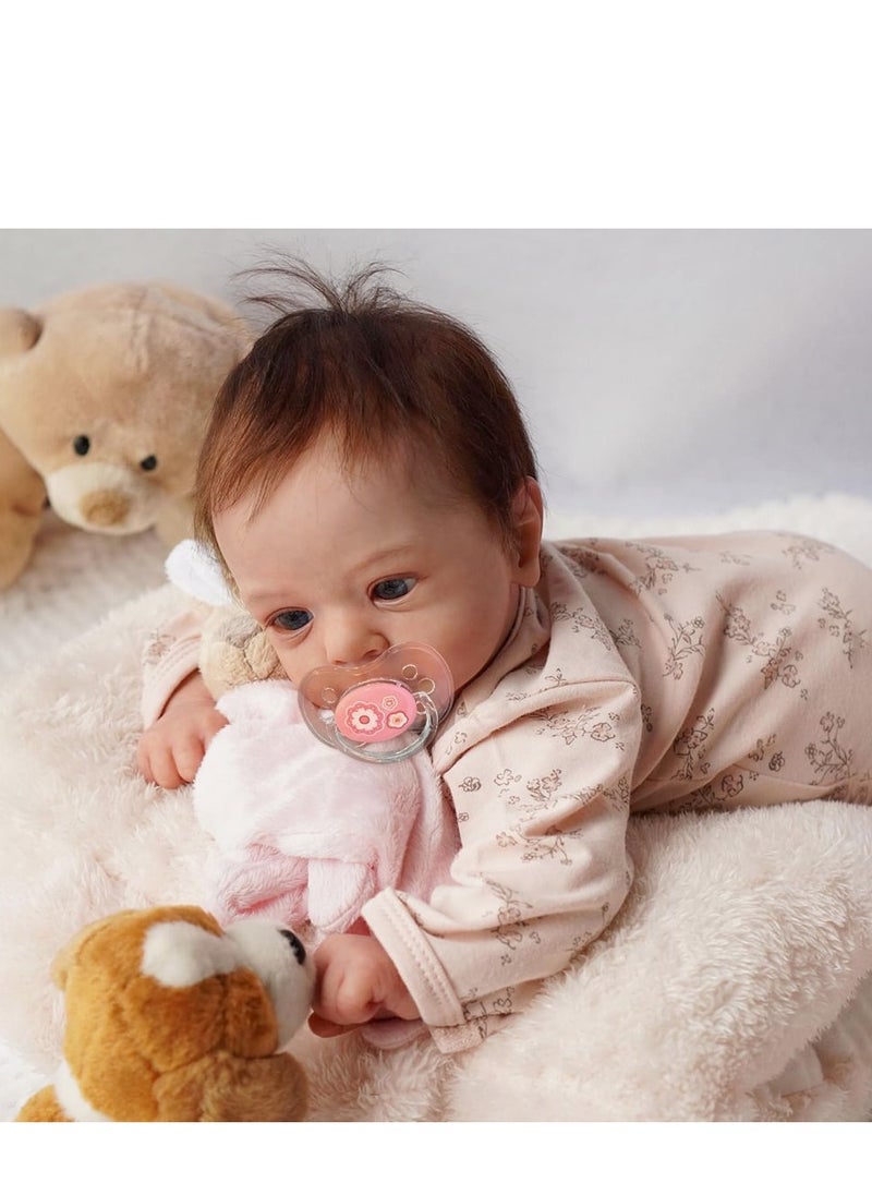 Reborn Baby Dolls, 18inch Cute Soft Vinyl Realistic-Newborn Baby Dolls With Cotton Body,  Poseable Real Life Lifelike Baby Dolls.