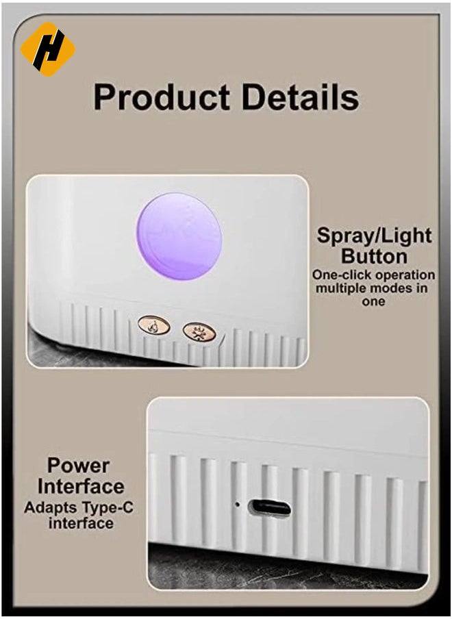 Salt Lamp Essential Oil Diffuser with 7-Color LED Lights – Ultrasonic Humidifier & Aromatherapy Diffuser (200ML)