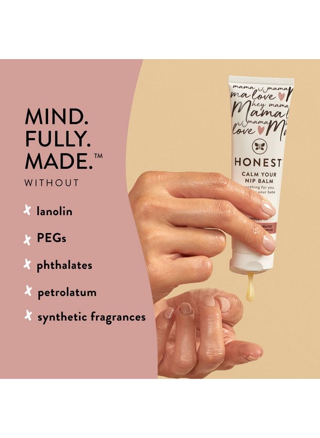 Honest Mama Calm Your Nip Balm | Nourishing + Soothing Nipple Cream For Nursing | Naturally Derived + Safe For Sensitive Skin | 1.75 Fl Oz