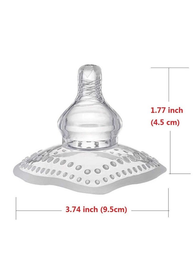 Nipple Shield Contact Nippleshield For Breastfeeding With Latch Difficulties Or Flat Or Inverted Nipples, Non-Toxic (1 Pack)