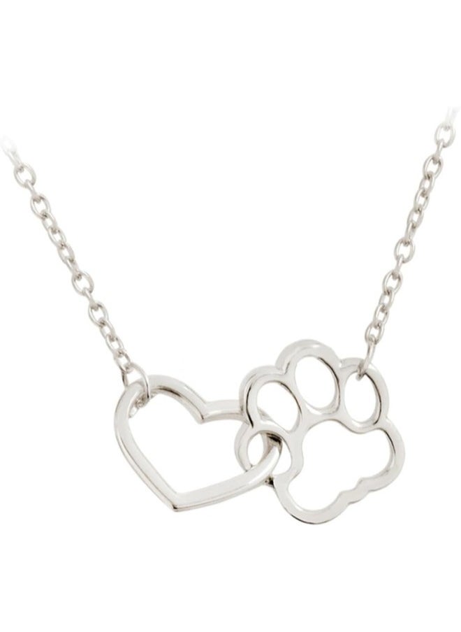 3pcs heart necklace j necklace for women heart locket necklace womens necklaces dog footprint necklace simple necklace paw print necklace love accessories clavicle chain Miss