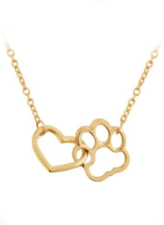 3pcs heart necklace j necklace for women heart locket necklace womens necklaces dog footprint necklace simple necklace paw print necklace love accessories clavicle chain Miss