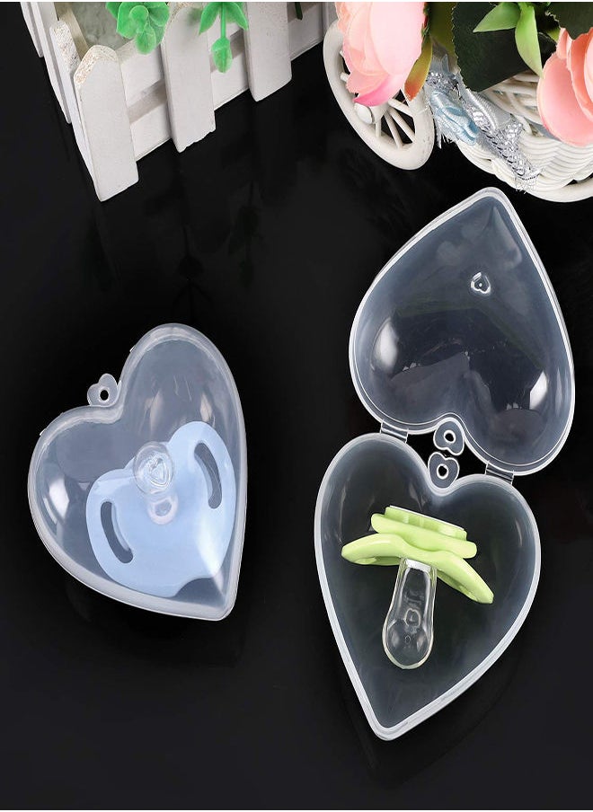 Clear Pacifier Case Universal Pacifier Holder 4Pcs Pacifier Holder Case Pacifier Storage Box Pacifier Holder Dustproof Storage for Home Travel Pacifier Snack Container Easy to Clean