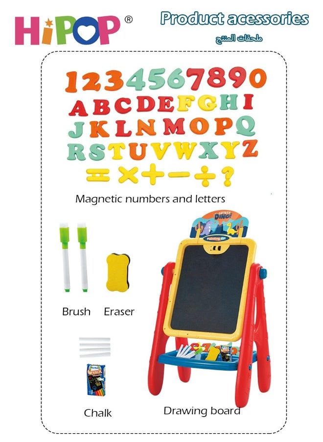 Carton Kids Art Easel,Available on Both Sides,Clean and Dust-Free,Standing Magnetic Drawing Board