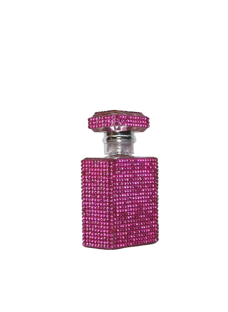 30ml Dark Pink Shining Crystal Atomizer Perfume Bottle, Portable Mini Empty Refillable Perfume Atomizer Bottle, Refillable Perfume Spray, Scent Pump Case