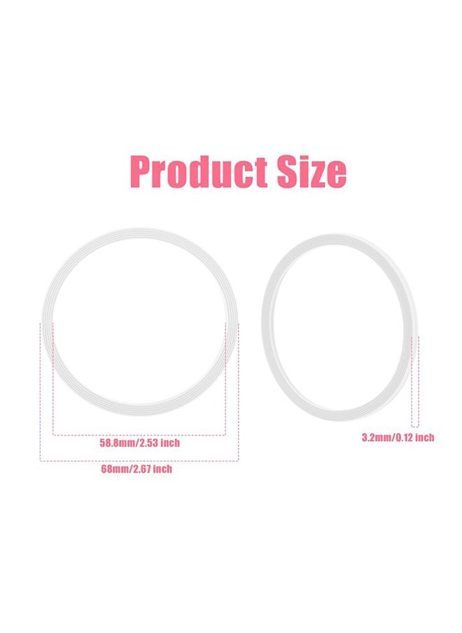 6 Pack Water Bottle Gasket Replacement for Owala FreeSip, Silicone Lid Seal O Ring Sealing Gaskets Replacement Parts Accessories Compatible with Owala Stainless Steel Cup （White）