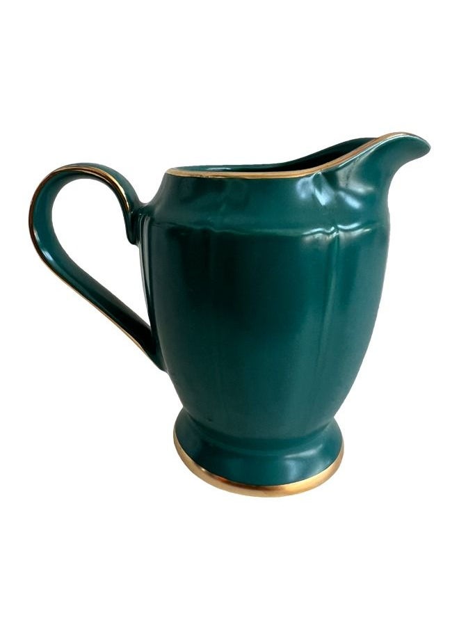 Pitcher With Handle Restaurant Catering Pot Classic Gold Line Ceramic Milk Jug