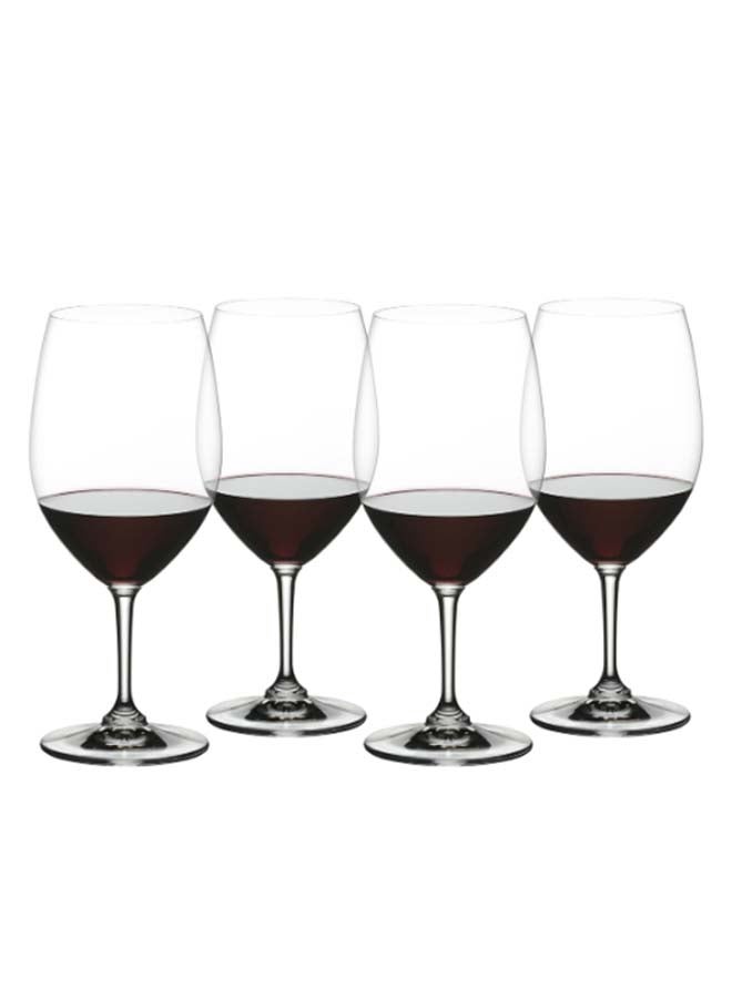 4-Piece Bordeaux Vivino Wine Glass Set Clear