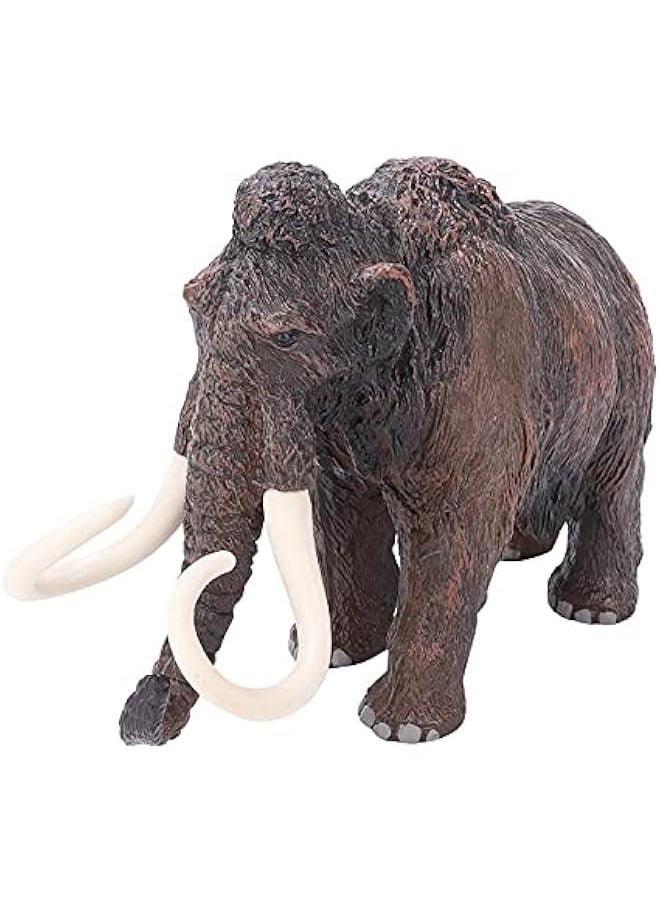 Mini Wildlife Toy Figurine, Animal Figures, Smooth Soft Surface Design Won't Hurt Kids, Cultivate Children's Animals Knowledge, Plastic Simulated Toy for Home Decoration(Ancient Mammoths)