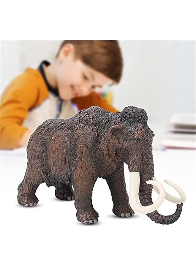 Mini Wildlife Toy Figurine, Animal Figures, Smooth Soft Surface Design Won't Hurt Kids, Cultivate Children's Animals Knowledge, Plastic Simulated Toy for Home Decoration(Ancient Mammoths)