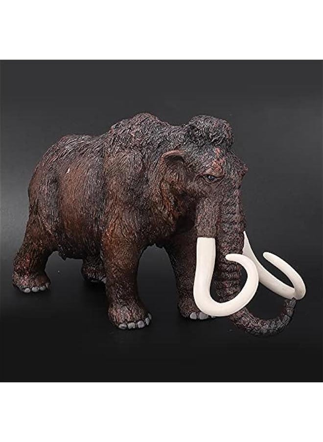 Mini Wildlife Toy Figurine, Animal Figures, Smooth Soft Surface Design Won't Hurt Kids, Cultivate Children's Animals Knowledge, Plastic Simulated Toy for Home Decoration(Ancient Mammoths)