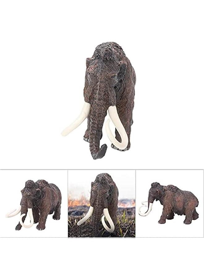 Mini Wildlife Toy Figurine, Animal Figures, Smooth Soft Surface Design Won't Hurt Kids, Cultivate Children's Animals Knowledge, Plastic Simulated Toy for Home Decoration(Ancient Mammoths)