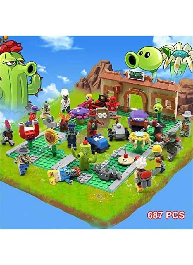 Plants and Zombies Toys vs PVZ Assembly Toys Action Figures Set Great Gifts for Kids and Fans,Birthday and Party (678 pcs)