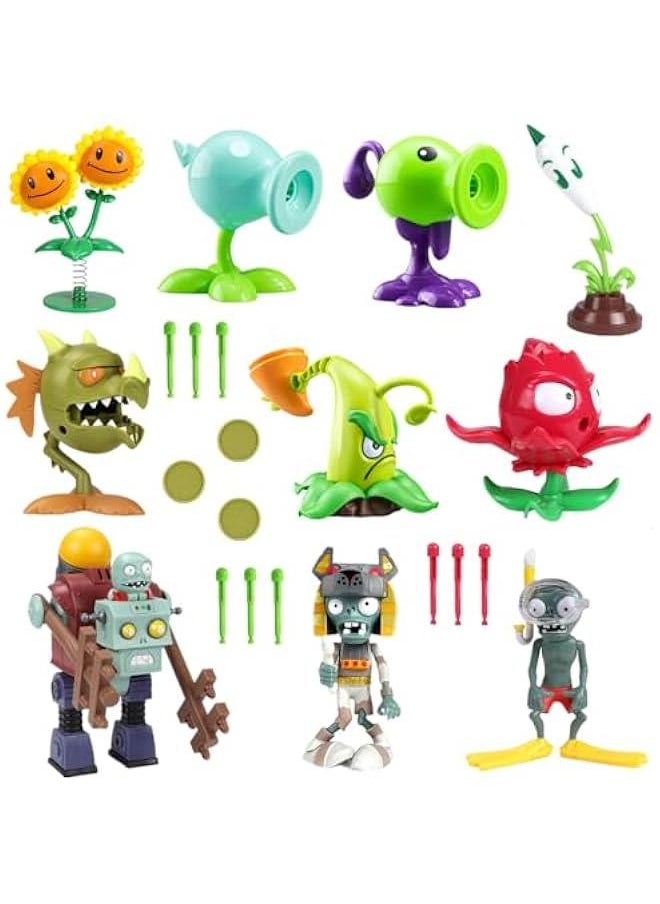 10PCS PVZ Toys Set Action Figures PVC Toy New, Zombies Plant Toy Great Gifts for Kids and Fans, Birthday and Party New