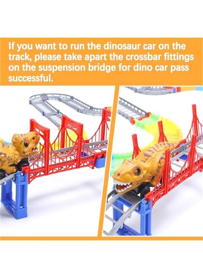 Toddler Train Set Toy, Electric Train Track & Dinosaur Track Toy for 3 4 5 Years Old Kids, Boys and Girls