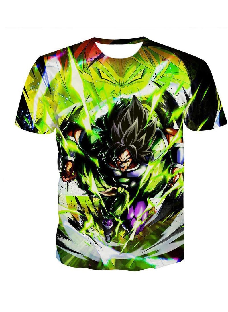 Dragon Ball Cartoon Printed Loose Round Neck Short Sleeved T-shirt