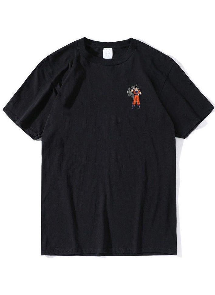 New Dragon Ball Sun Wukong Printed Round Neck Loose Cotton Short Sleeve