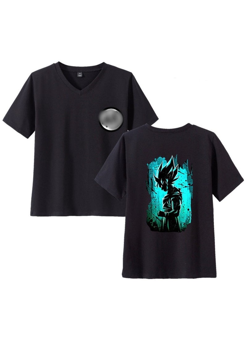 New Printed Anime Dragon Ball Loose Casual Short Sleeve